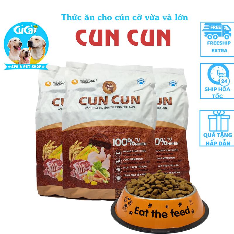 Cun Cun Hạt cho chó 1,5kg , Thức ăn cho chó con từ 3 tháng tuổi, Hạt tươi cho chó Cuncun 1,5kg, dành cho giống chó cỡ vừa và lớn