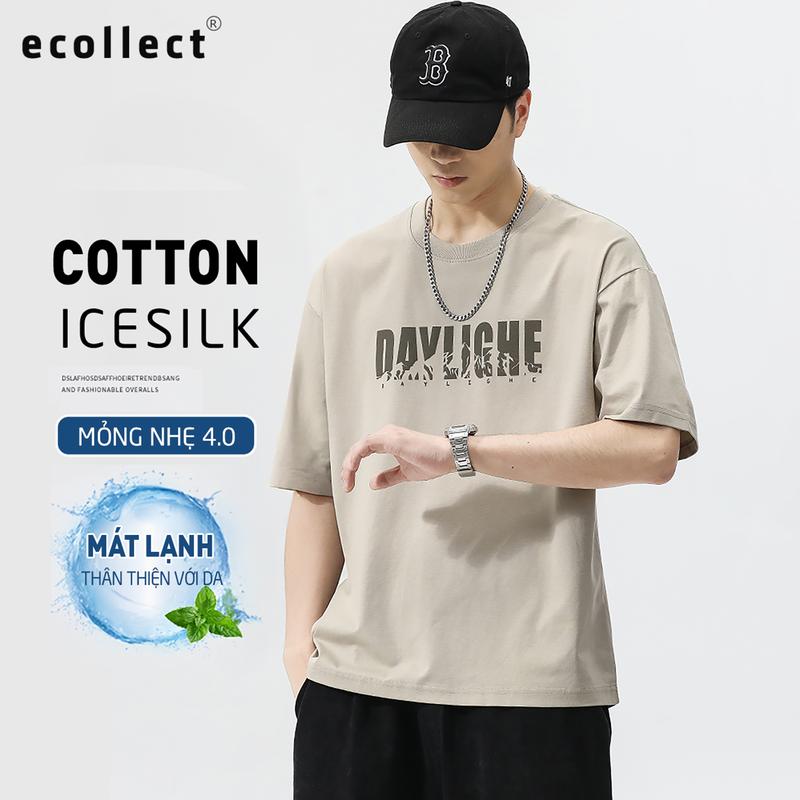 Áo Thun Nam ECOLLECT Cotton Icesilk CT11 Mùa Hè 2025 – Thiết Kế Rộng Rãi Thoải Mái Phong Cách Trẻ Trung
