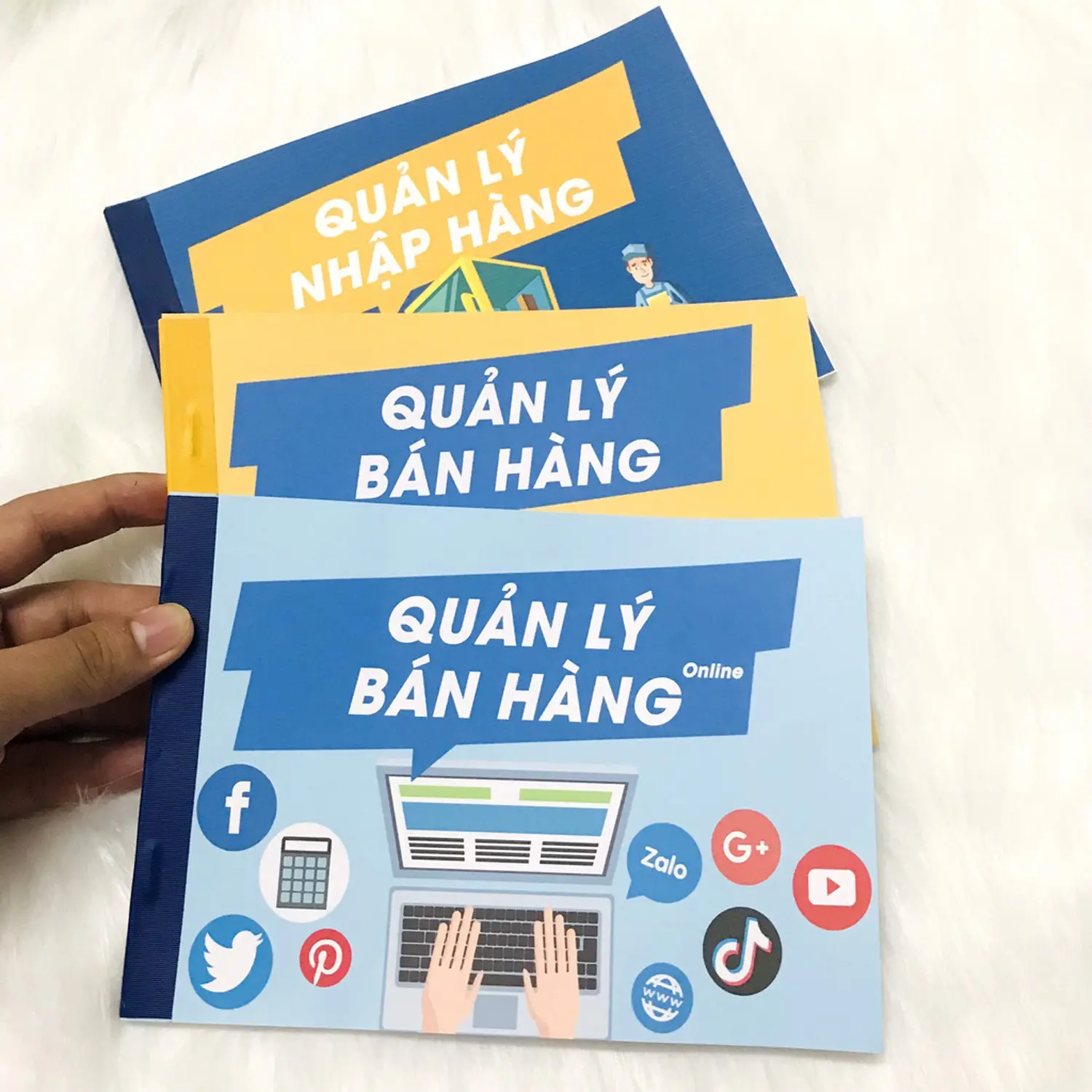 Combo 5 quyển Sổ quản lý bán hàng, Sổ nhập hàng, Sổ thu chi