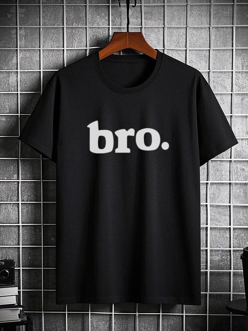 Product Introduction of Men's 100% Cotton Casual T-Shirt - Soft Crew Neck Tee with "BRO" Graphic Print, Lightweight & Comfortable for Summer Outdoor & Loungewear, Outdoor Tshirt | Casual Style Shirt | Breathable Cotton 4