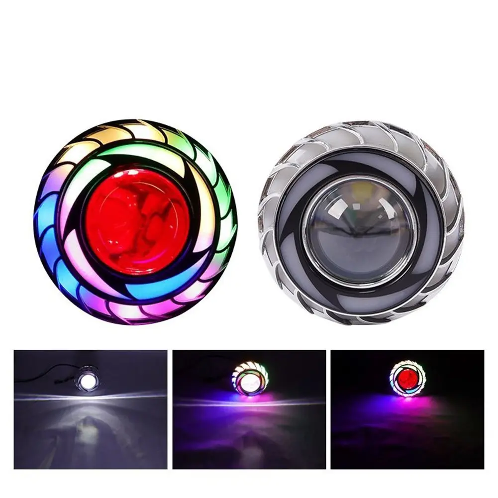 RGB LED Motorcycle Headlight Light with Brake Functions 30W for Enhanced Visibility All Weather Riding