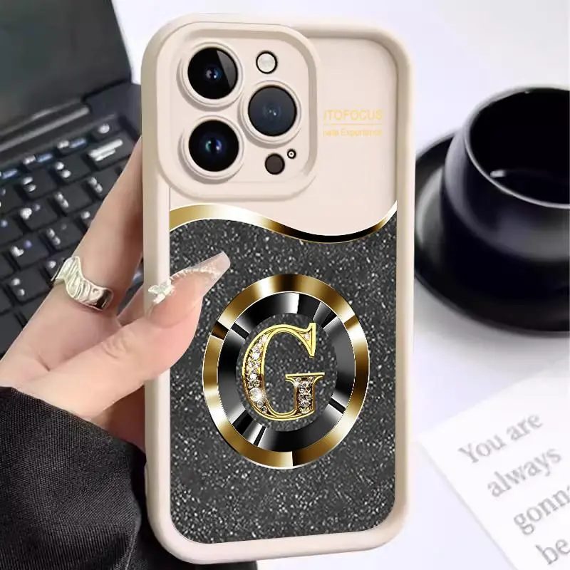Softcase For Samsung J6 Plus J6 + J6 Prime J7 Pro J7 Prime A02 A022 A03 Core A10 A7 2018 A750 F Grand Prime Plus J2 Prime J2 Ace J4 + J4 Plus J4 2018 J415 M02 M022 M21 2020 2021 M30s On7 2016 Case Lembut Silikon Simple Letter Lens Protection Cassing 1