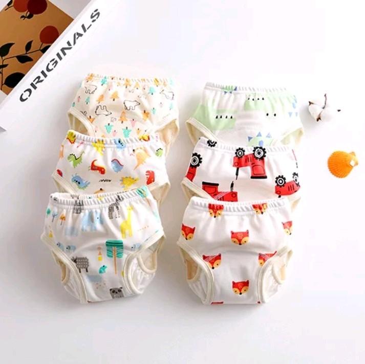 Mẫu mới Tã Vải Quần Tập Bỏ Bỉm Vải Có Vách Ngăn Chống Tràn Cho Bé Voi Cho Bé Voi cotton mẫu tã lót Vải Cotton bim chobe giặt được