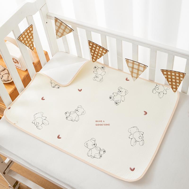 Miếng lót chống thấm Xô Muslin cao cấp size 50*70cm cho bé sơ sinh mềm mại thoáng mát tiện lợi 4