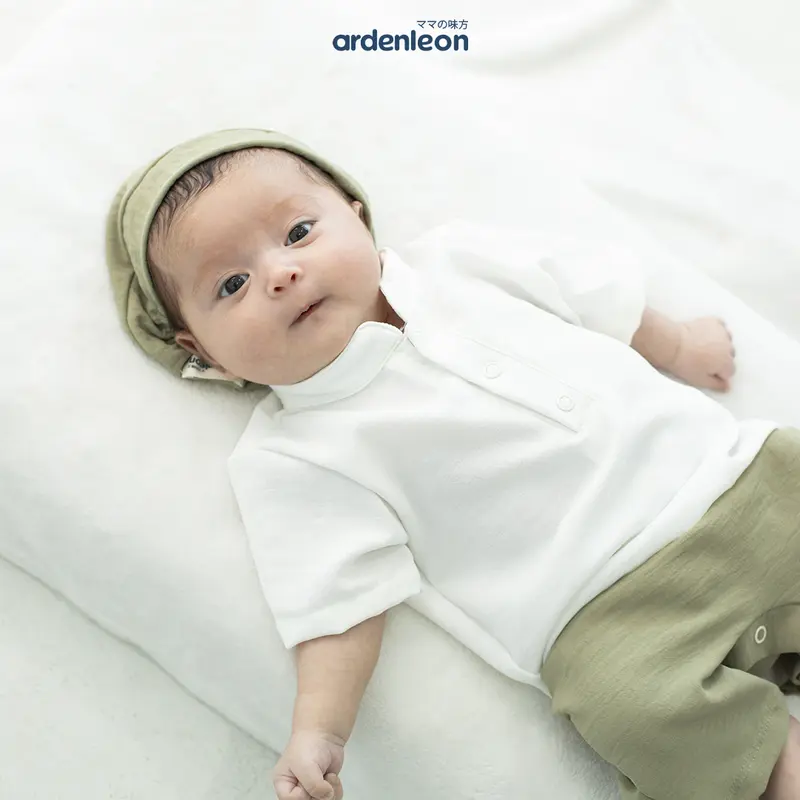 Ardenleon Setelan Bayi Raya Baby Koko Set Basic Crinkle - Setelan Lebaran Anak Laki/ Set Lebaran/ Baju Koko Lebaran/ Baju Lebaran Bayi 4