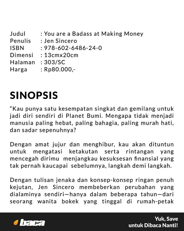 Buku You Are a Badass at Making Money 1