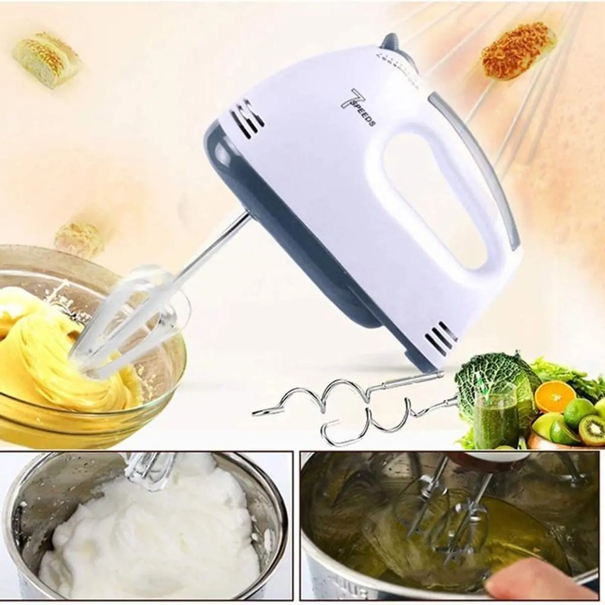 Máy Đánh Trứng, Đánh Kem, Trộn Bột, Đánh Bọt- Mini, Cầm Tay, Siêu Khỏe 260W, Tạo Bọt, Trộn Nhanh, Nhuyễn Đều Máy Tạo Bọt Máy Đánh Bọt may  danh may  danh