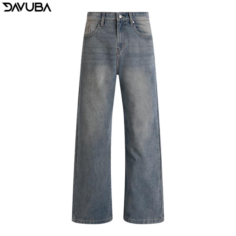 Quần Jeans Ống Rộng DAVUBA trơn SM113 5