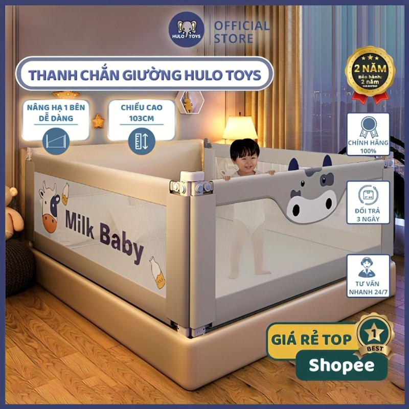 Thanh Chắn Giường Hulo Toys Cao Cấp 2024 Thanh Chắn Giường Nâng Hạ Một Bên An Toàn Cho Bé