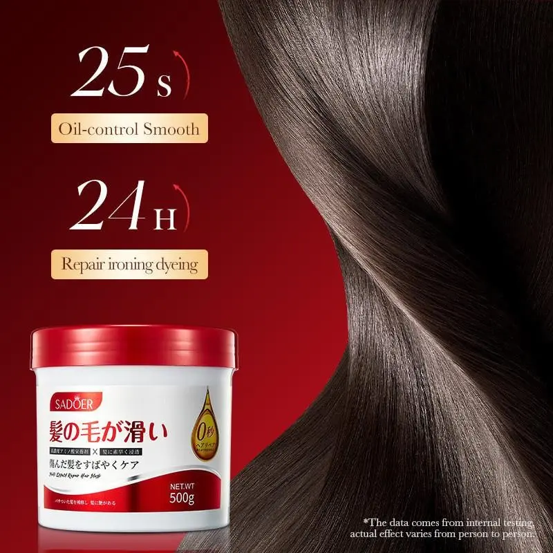 SADOER Japan Hair Mask Keratin Conditioner Masker Kondisioner Rambut 500g Original 100% Treatment Smoothing 3