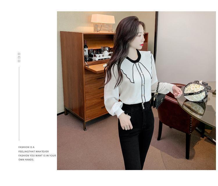 Product Introduction of Áo Len Nữ, Cổ Búp Bê Trông Trẻ Trung Dễ Thương, Màu Hồng, Áo Lớp Nền Dệt Kim, Có Thể Mặc Bên Trong, Hàng Mới Về Mùa Xuân 2024 23