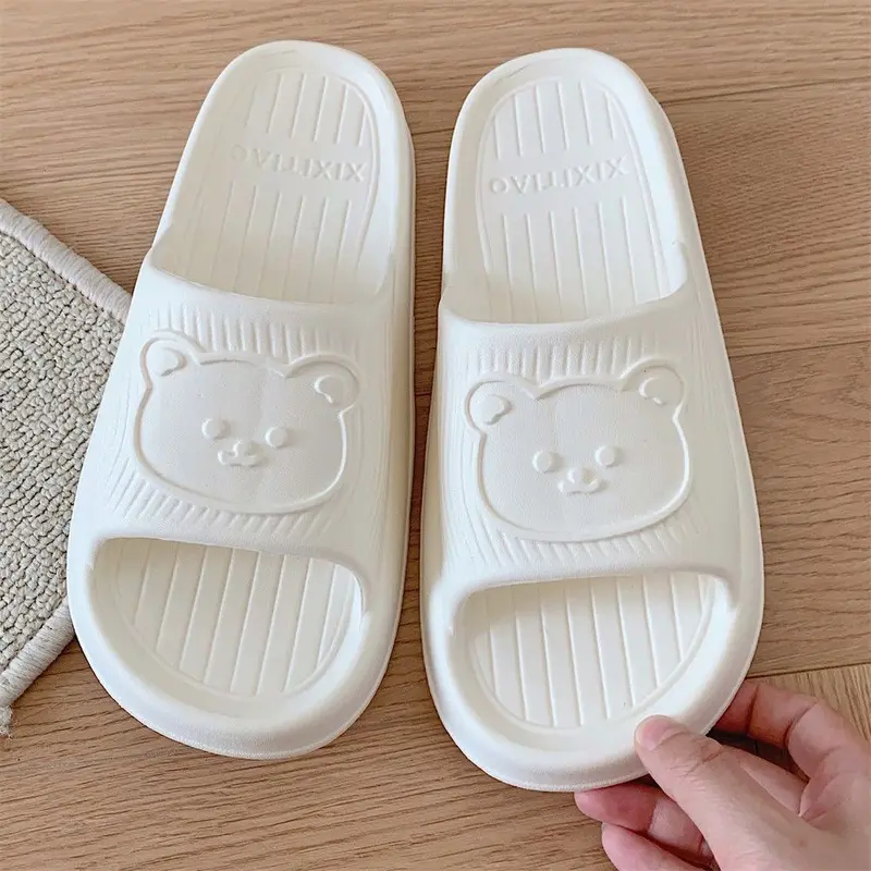 Dép Khử Mùi Phòng Tắm Hình Gấu Dễ Thương, Dành Cho Nam Và Nữ, Dép Thời Trang Mùa Hè Đi Trong Nhà, oeggeo Giày 6