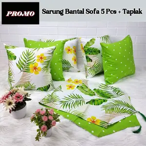 (COD) Paket 5 Pcs Cover Sarung Bantal Sofa Bed Kursi Set 40x40cm + Taplak Meja katun Perlengkapan Home Decor Dekor Dekorasi Sofabed Ruang Tamu Rumah Aesthetic Estetik Aestetic Asthetic Easthetic Minimalis Modern Mewah Sederhana elegant Murah