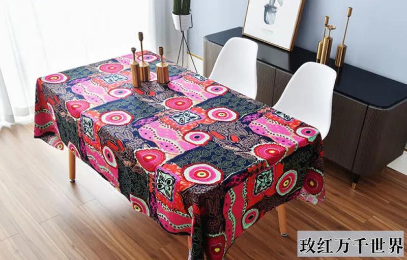 Product Introduction of Printed Bohemian Ethnic Fabric Cotton Linen By Meters for Dress Skirt Tablecloth Diy Sewing Vintage Cloth Breathable Soft Flower 41