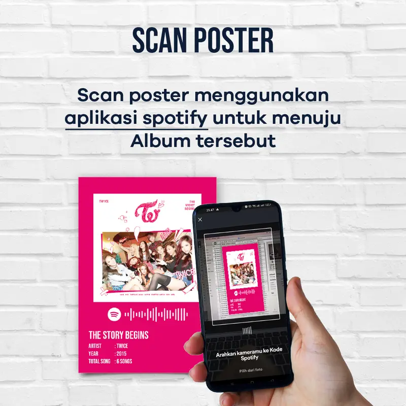 Poster Album Musik Kpop Twice Spotify - Album Lagu Kpop Twice A5 [ISI 20 LEMBAR] 2