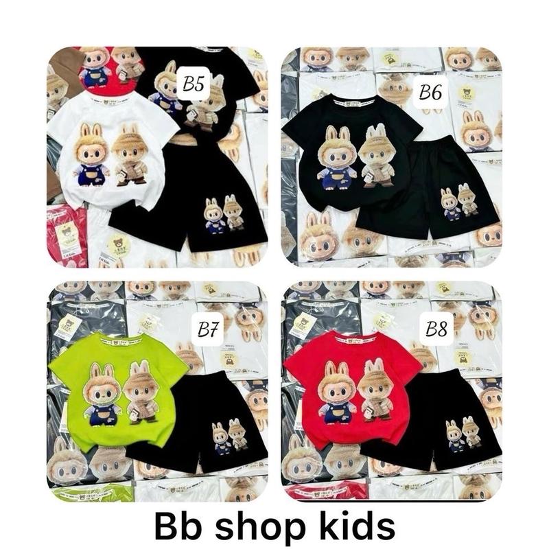 D4 -4 bộ labubu-4 màu( shop đã trừ hao cân của bé mẹ chọn đúng size) size từ 8-52kg Thun Cotton