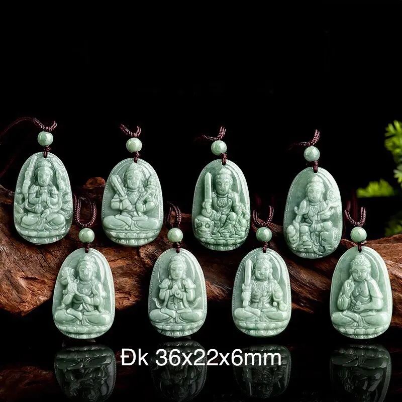 mặt dây chuyền phật bản mệnh ngoc nhỏ đk 36x22x6mm Charm Nữ