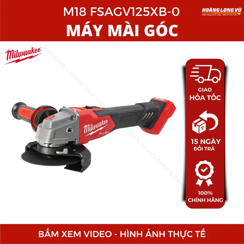 Máy Mài Góc M18 FSAGV125XB-0 MILWAUKEE - Điều Chỉnh 5 Cấp Độ - BH 12 Tháng 0