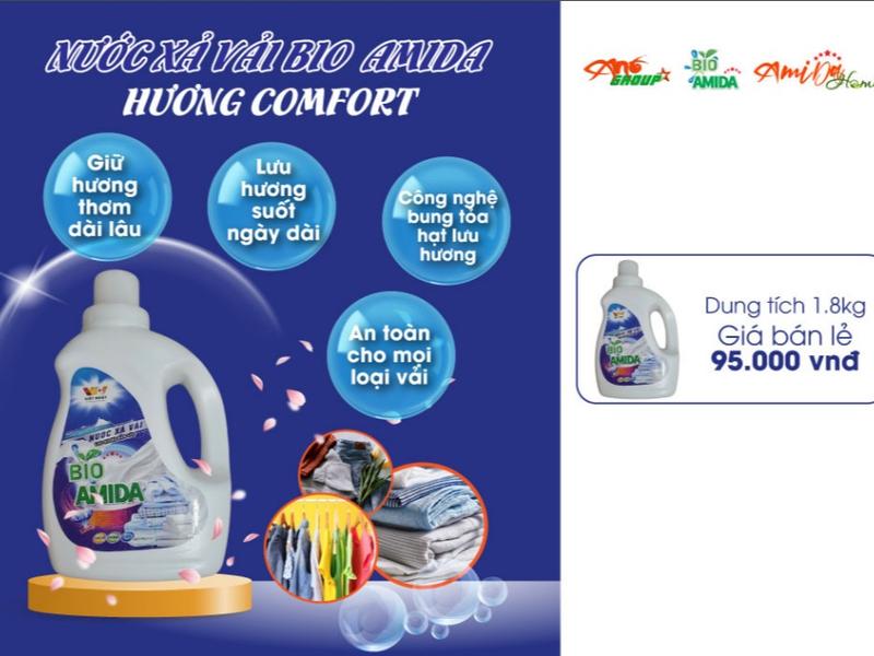 [ 1,8 KG ] NƯỚC XẢ VẢI SINH HỌC CAO CẤP BIO AMIDA - HƯƠNG DNEE & NƯỚC HOA Làm Sạch 4