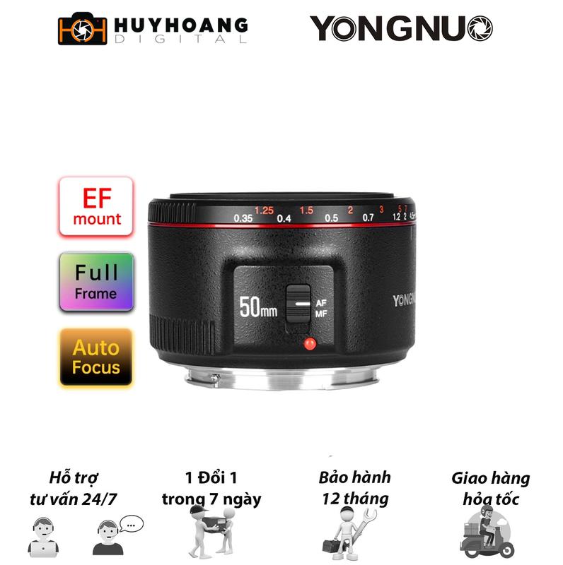 YONGNUO ỐNG KÍNH AF 50mm f 1.8 For Canon EF - Hàng chính hãng