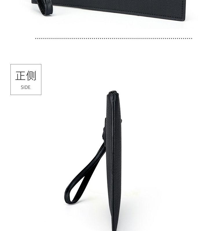 Product Introduction of New Men's Clutch Large Capacity Soft Leather Clutch Envelope Package Trendy Briefcase Business Men's Bag Live Supply 12