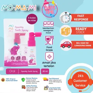 Momami Sparkly Tooth Spray 20ml - Semprotan Perawatan Gigi Anak Pelindung Gusi Pembersihan Pelindung Gusi