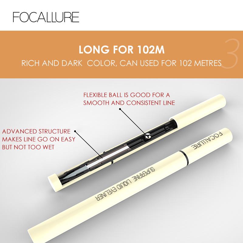 Focallure Bút kẻ mắt chống nước nhanh giữ màu lâu 0.6g 5