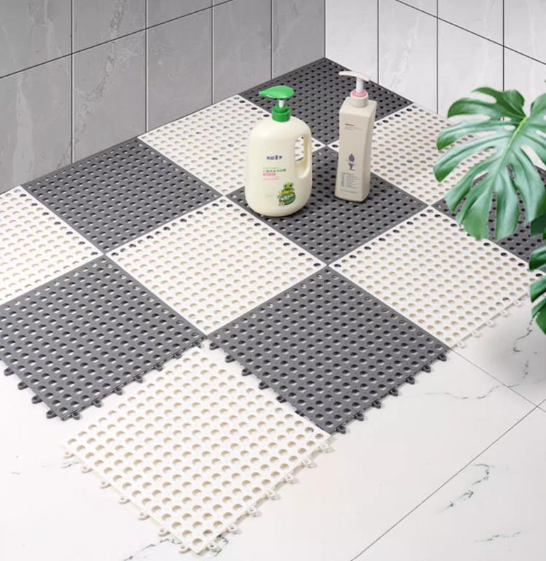 Combo 11 tấm (1m2) Tấm lót sàn nhà tắm, nhà vệ sinh kháng khuẩn, chống trơn trượt, thoát nước cực tốt KT 30x30cm