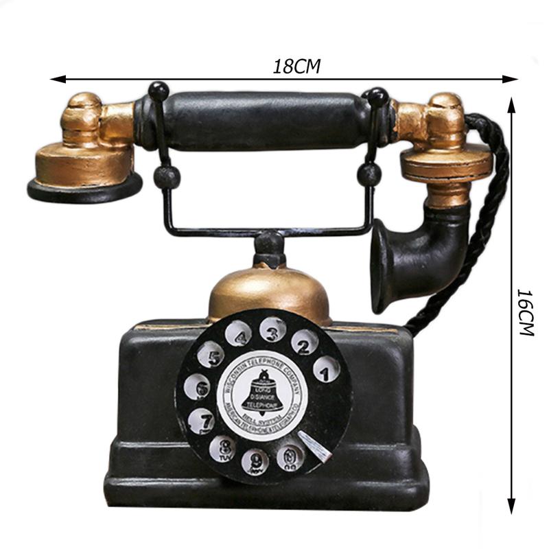 Product Introduction of Resin phone model with retro style home decoration technology 3