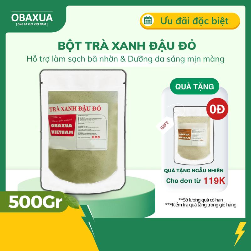 Bột Trà Xanh Đậu Đỏ OBAXUA 250Gr, 500Gr
