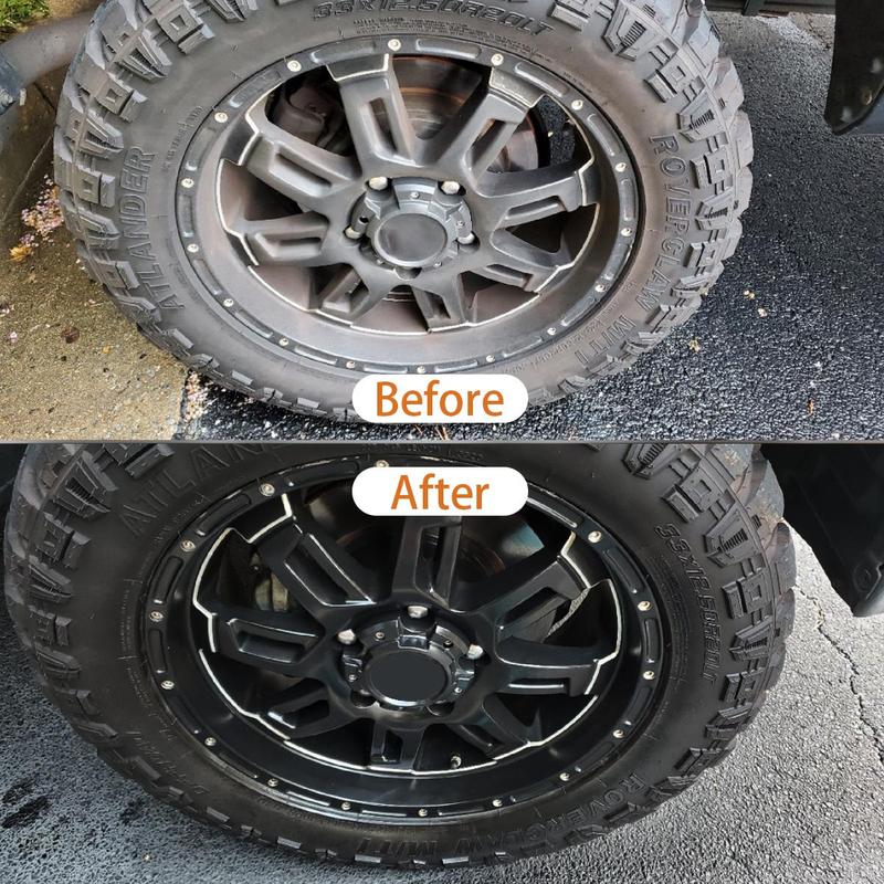 Car Tire Cleaner, 150ml Wheel Type Gloss Spray, Tire Polish Sealing Wax, Hydrophobic Tire Coating 7