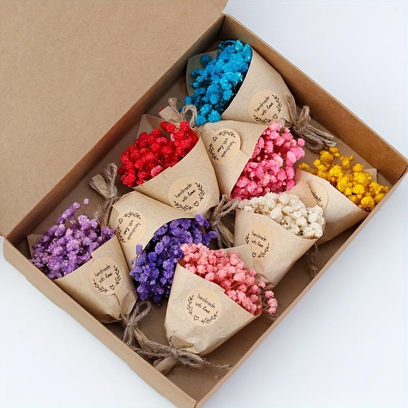 Artificial Flower Bouquet, 8 Counts Mini Random Color Faux Flower, Decoration Supplies for Home Party Wedding Festival 7