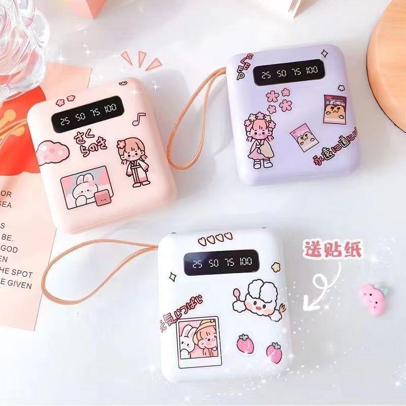 Pin Sạc Dự Phòng Tích Hợp 4-Cáp, Dung Lượng Lớn 20000mAh, Sạc Nhanh, Cầm Tay, Nguồn Điện Thoại Di Động Thông Dụng Tặng Kèm Miếng Dán 1