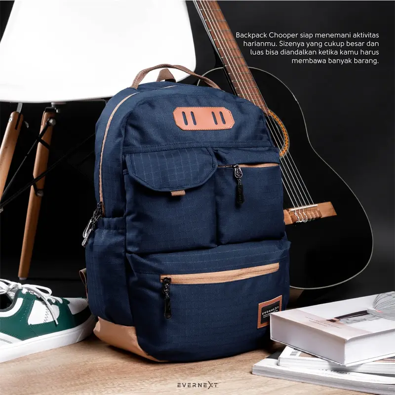 Evernext - Tas Ransel Laptop Wanita Backpack Chooper Tas Punggung Wanita Tas Outdoor Tas Sekolah Tas Kuliah Wanita 5