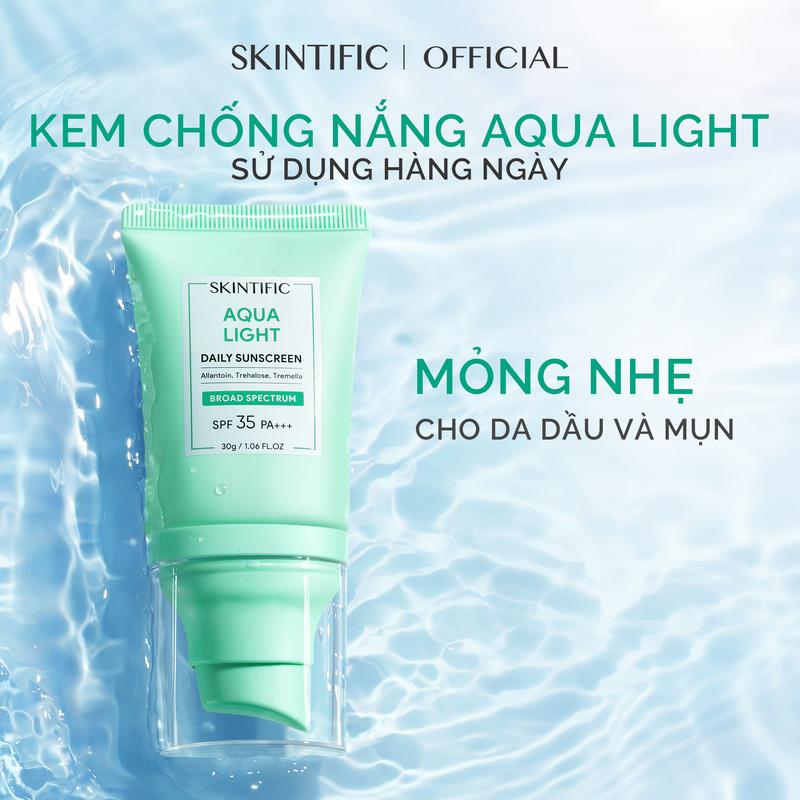 [Sản phẩm mới] Kem chống nắng Aqua Light SPF35 PA+++ SKINTIFIC 30ml 3