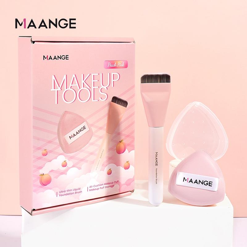 [HÀNG MỚI VỀ] Bộ Cọ Tán Nền Mảnh Dẹt MAANGE Kèm Cọ Nền Và Mút Trang Điểm, Giúp Bạn Sở Hữu Lớp Nền Căng Mướt Và Mịn 52099 Cosmetic Mỹ Phẩm