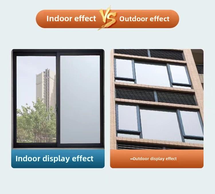 Product Introduction of 1PC/Window film; bathroom privacy static cling, anti-peeping home and office, static glass cling - no adhesive matte covering windows and shower doors, frosted - living room anti-UV window film 2