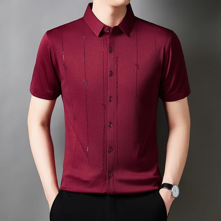 Product Introduction of Men's Casual Polo Shirt Short Sleeve Breathable Easy Versatile Striped Design 13