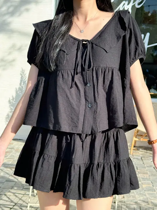 [MẪU MỚI] Áo Kiểu Nữ Babydoll OLARI Cổ Bèo Rút Dây - OL510 Nữ Top Nhung 5