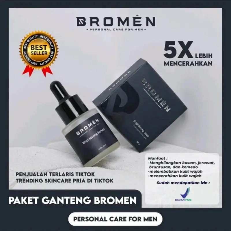 Paket Lengkap Dijamin Wajah Putih Sabun + Serum BROMEN 0