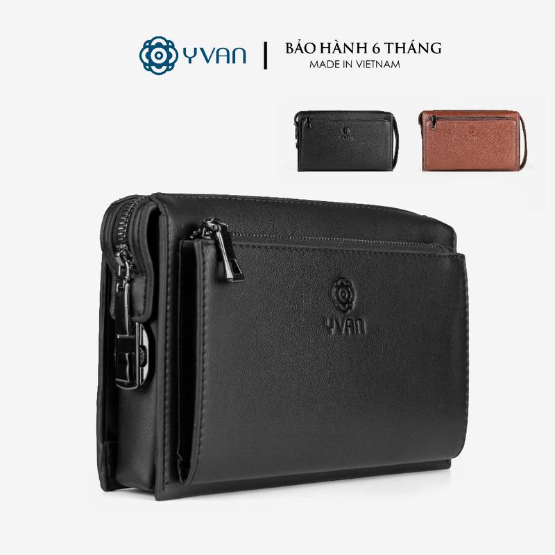 Ví dài cầm tay nam da mềm cao cấp màu trơn có khóa số chống trộm chính hãng YVan 542