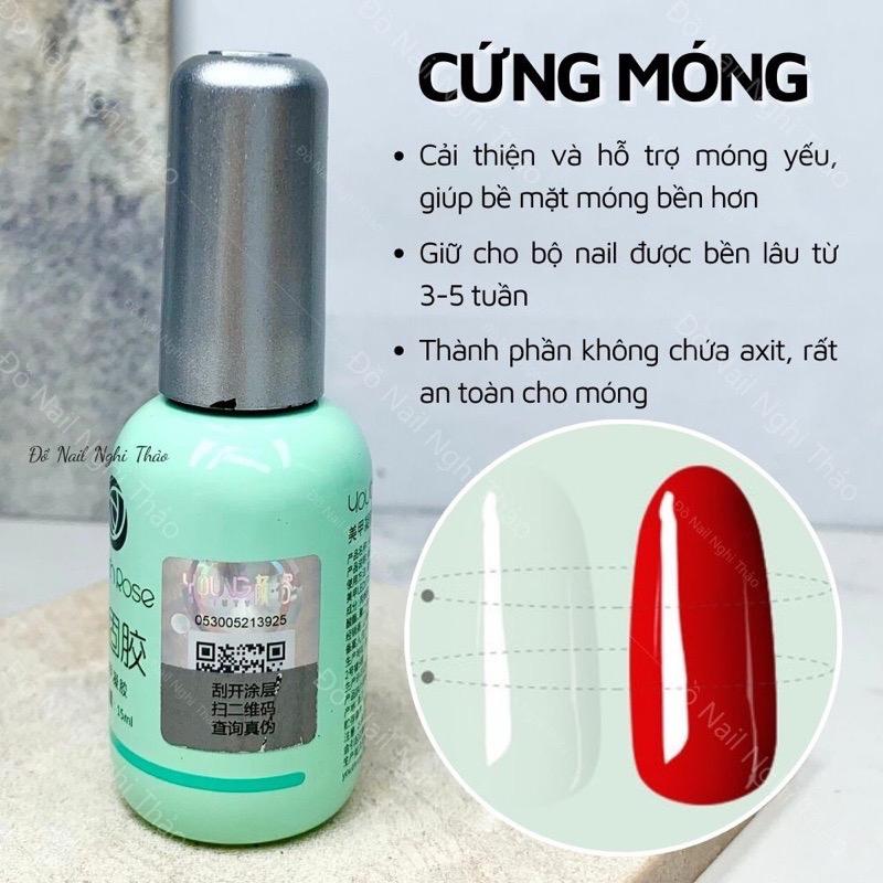 Base top cứng mó.ng hoa hồng , sơn gel liên kết mó.ng 15ml làm nail 3
