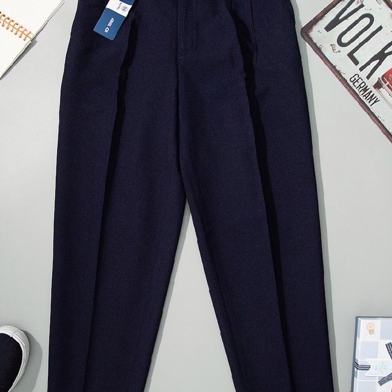 Quần Tây Học Sinh Nam nữ màu Xanh Đen lưng thun đi học