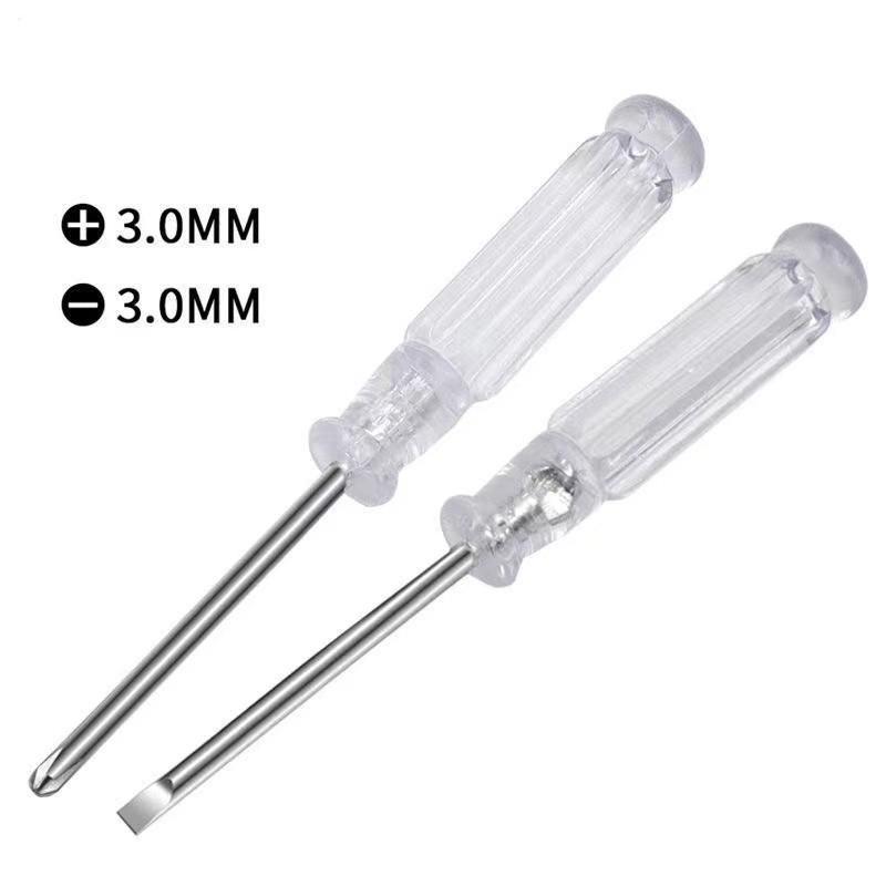 Product Introduction of Mini Screwdriver Crystal Transparent 3.0 Cross One-Word Screwdriver Multifunctional Toy Home Appliance Screwdriver 3