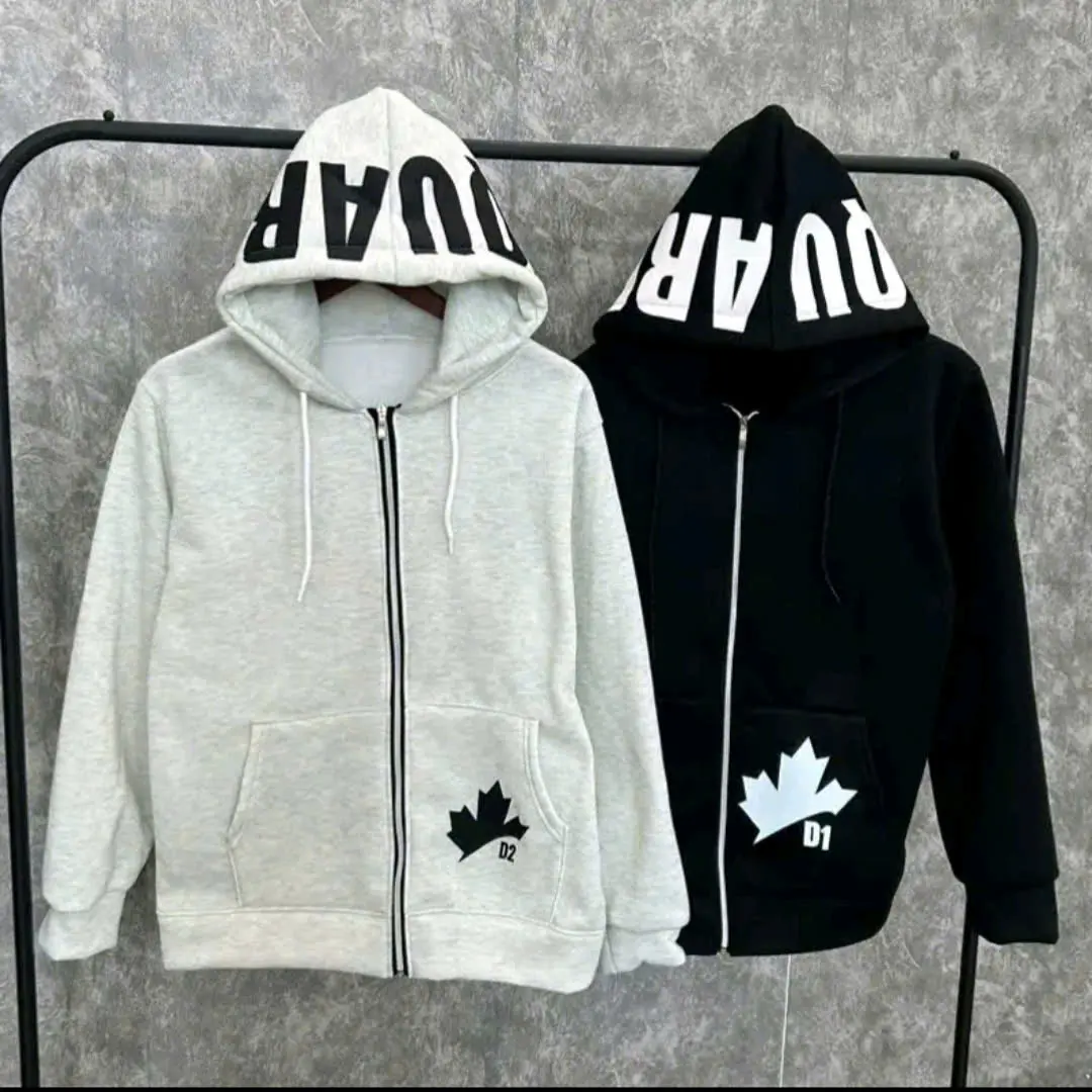 Áo Khoác Hoodie Nỉ  Logo In To Sau Mũ Chất Liệu Nỉ Bông Trần Dày Dặn Cao Cấp, Mũ 2 lớp phối khoác Zipper Hot Trend