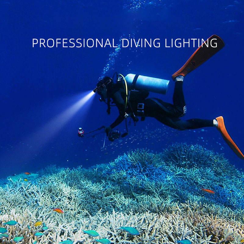 light usb rechargeable for camping, hiking, fishing1800 LumensWaterproof xpe Led Dive Head Torch Headlight For Diving head lamp 1