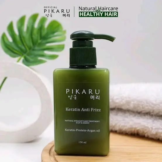 Shampo Pikaru Keratin Treatment Anti Frizz - Perawatan Meluncurkan Rambut Wanita, Pria / Melembutkan Rambut Kering / Hair Care / Shampo Pelurus Rambut Shampoo Conditioner Haircare Melebatkan