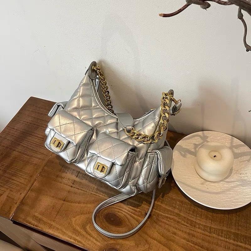 (SALE BẢN XÍCH VÀNG)  Túi xách LUNA STORE da mềm trần trám túi hộp size 24cm phối dây xích  cao cấp đeo vai, đeo chéo đi chơi