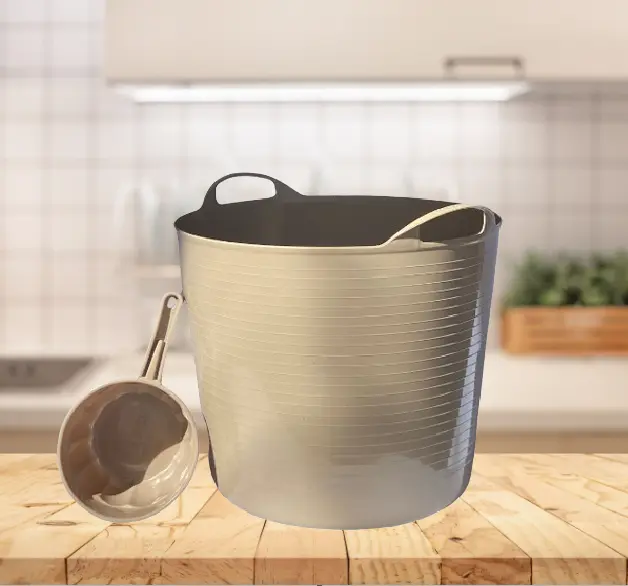 2 in 1 Minimalist Classy Mocha Bucket and Dipper Set