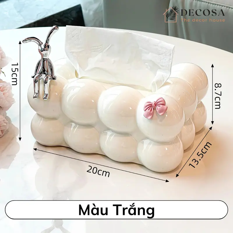 Hộp đựng khăn giấy dễ thương kèm mô hình 7